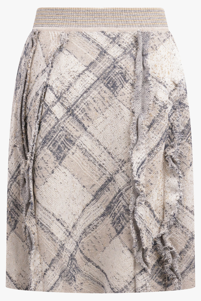 VIVIENNE WESTWOOD RTW Broken Tartan Skirt | Gold/Multi