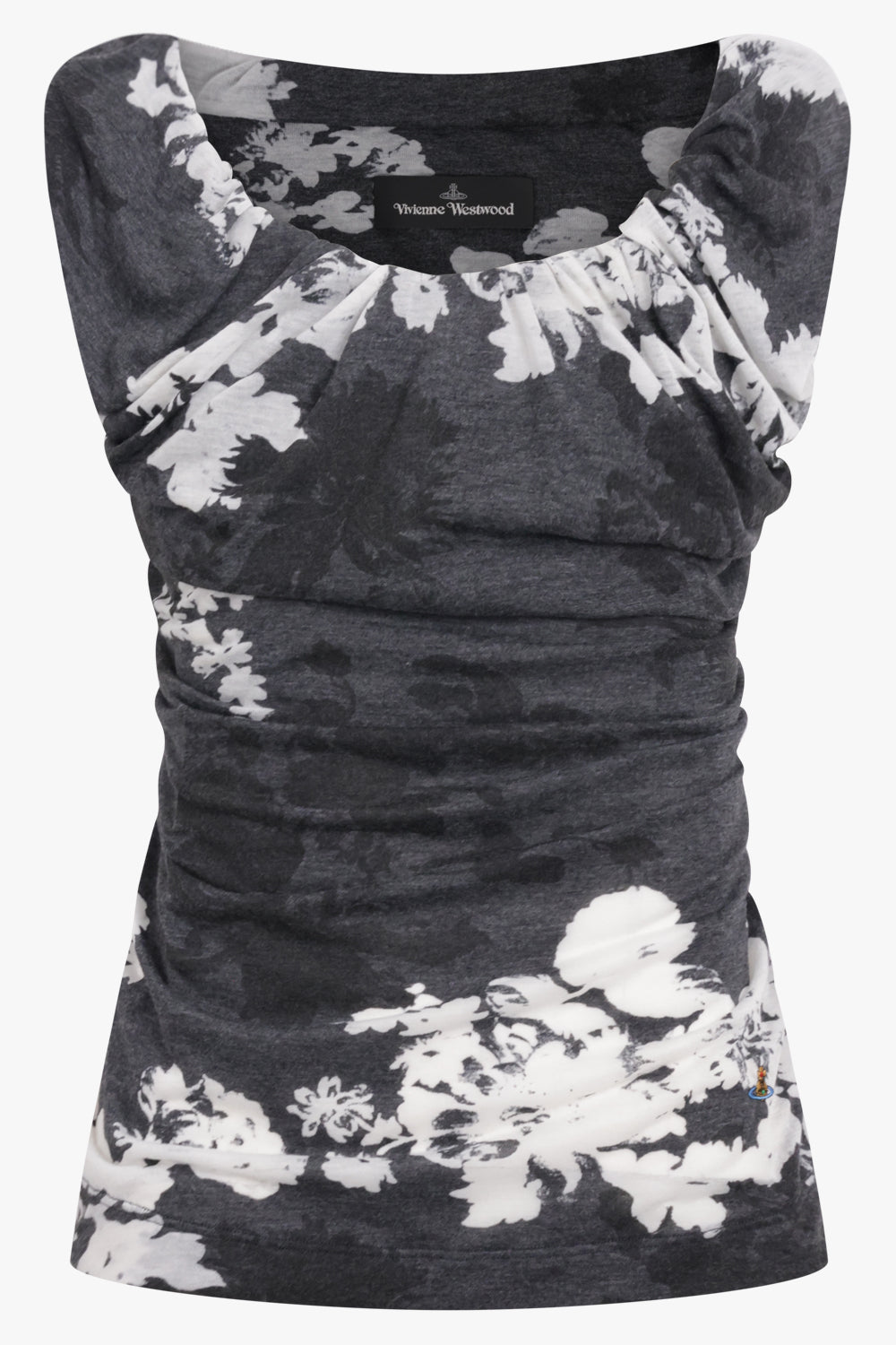 VIVIENNE WESTWOOD RTW Devore Ginnie Top | Grey/Flowers