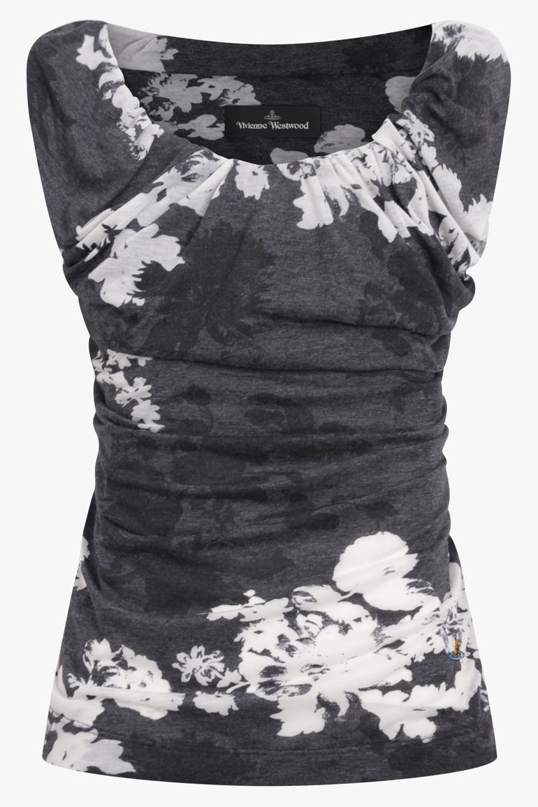 VIVIENNE WESTWOOD RTW Devore Ginnie Top | Grey/Flowers