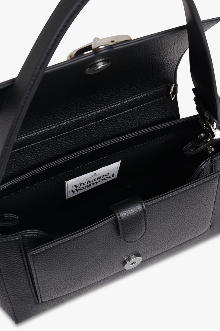 VIVIENNE WESTWOOD BAGS BLACK / Black Hazel Medium Handbag | Black