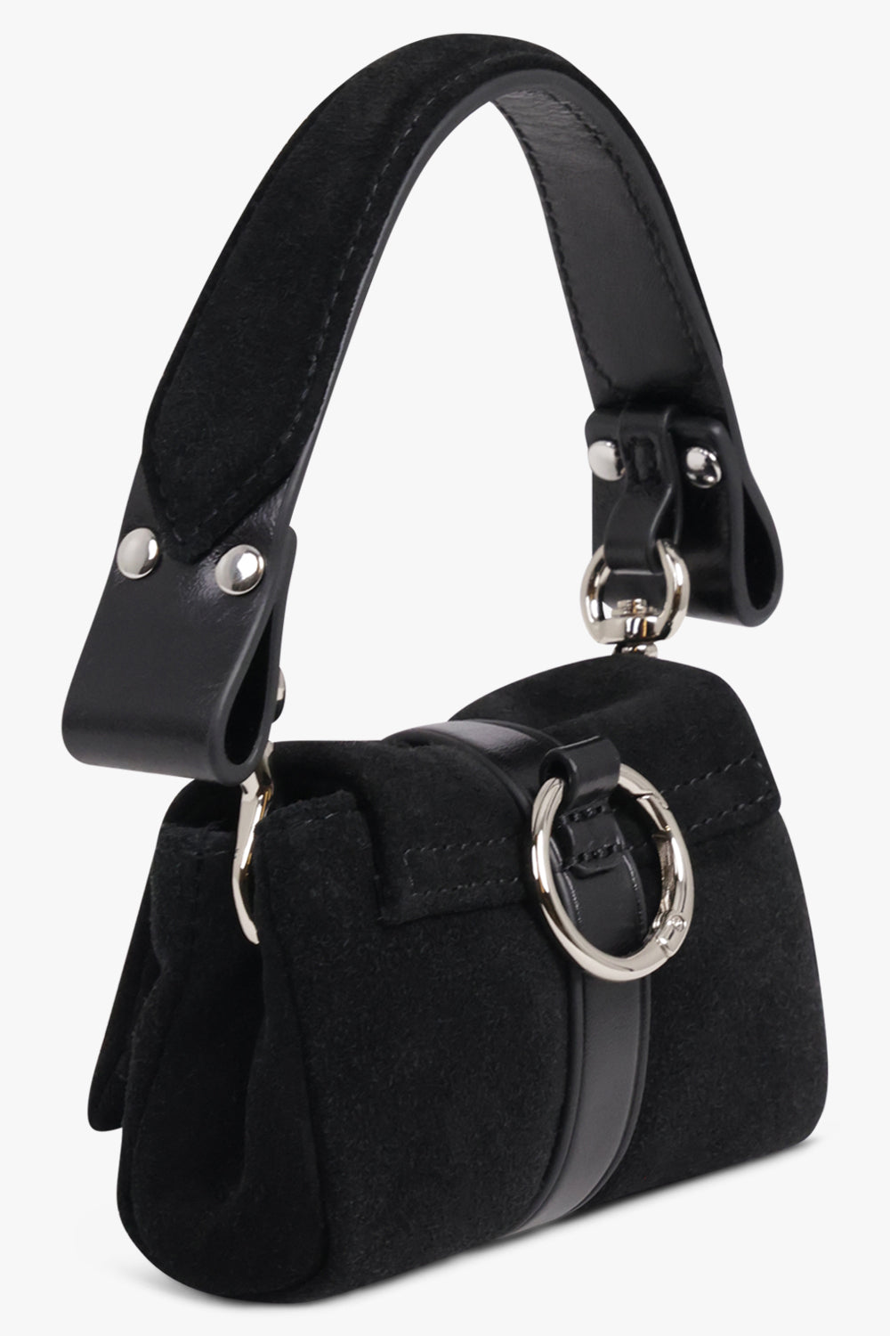 VIVIENNE WESTWOOD BAGS BLACK / Black Hazel Suede Treasure Bag Charm | Black