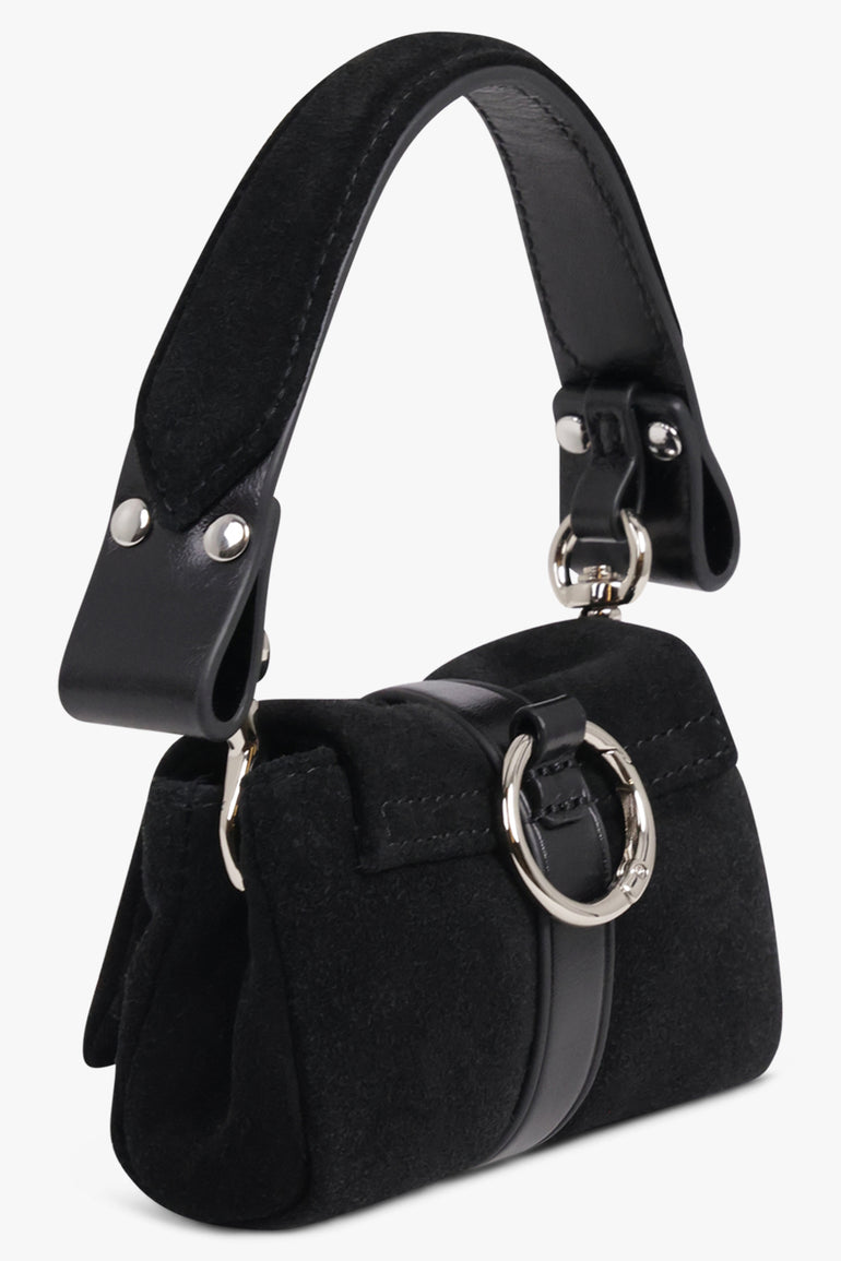 VIVIENNE WESTWOOD BAGS BLACK / Black Hazel Suede Treasure Bag Charm | Black