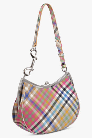 VIVIENNE WESTWOOD BAGS MULTI / Multi Heather Check Charm Frame Purse | Multi