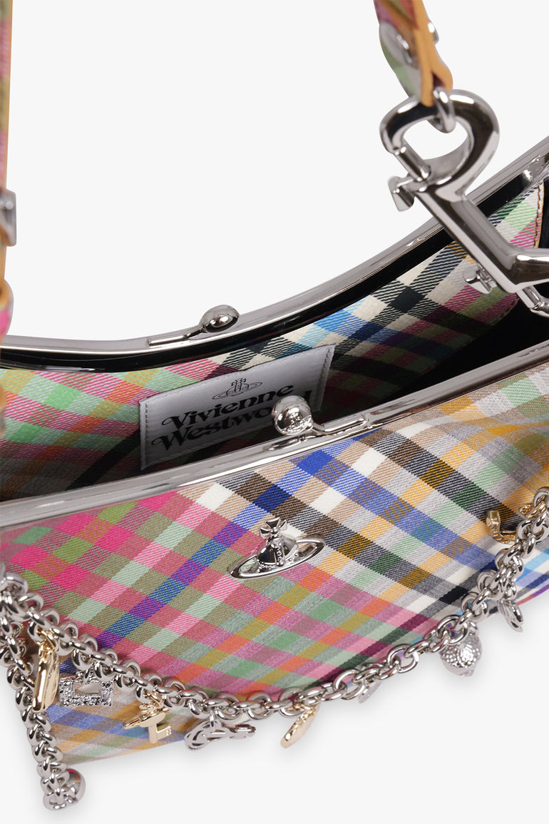 VIVIENNE WESTWOOD BAGS MULTI / Multi Heather Check Charm Frame Purse | Multi