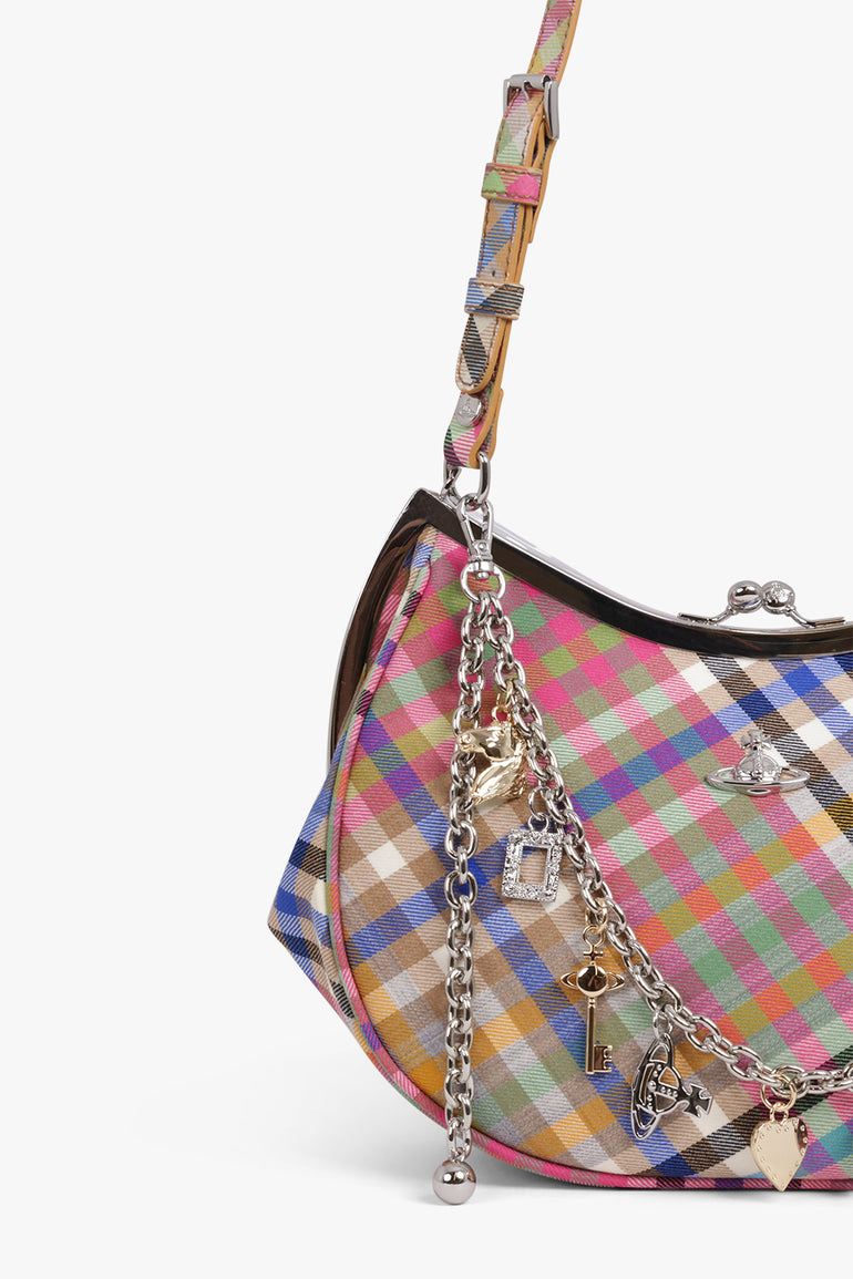 VIVIENNE WESTWOOD BAGS MULTI / Multi Heather Check Charm Frame Purse | Multi