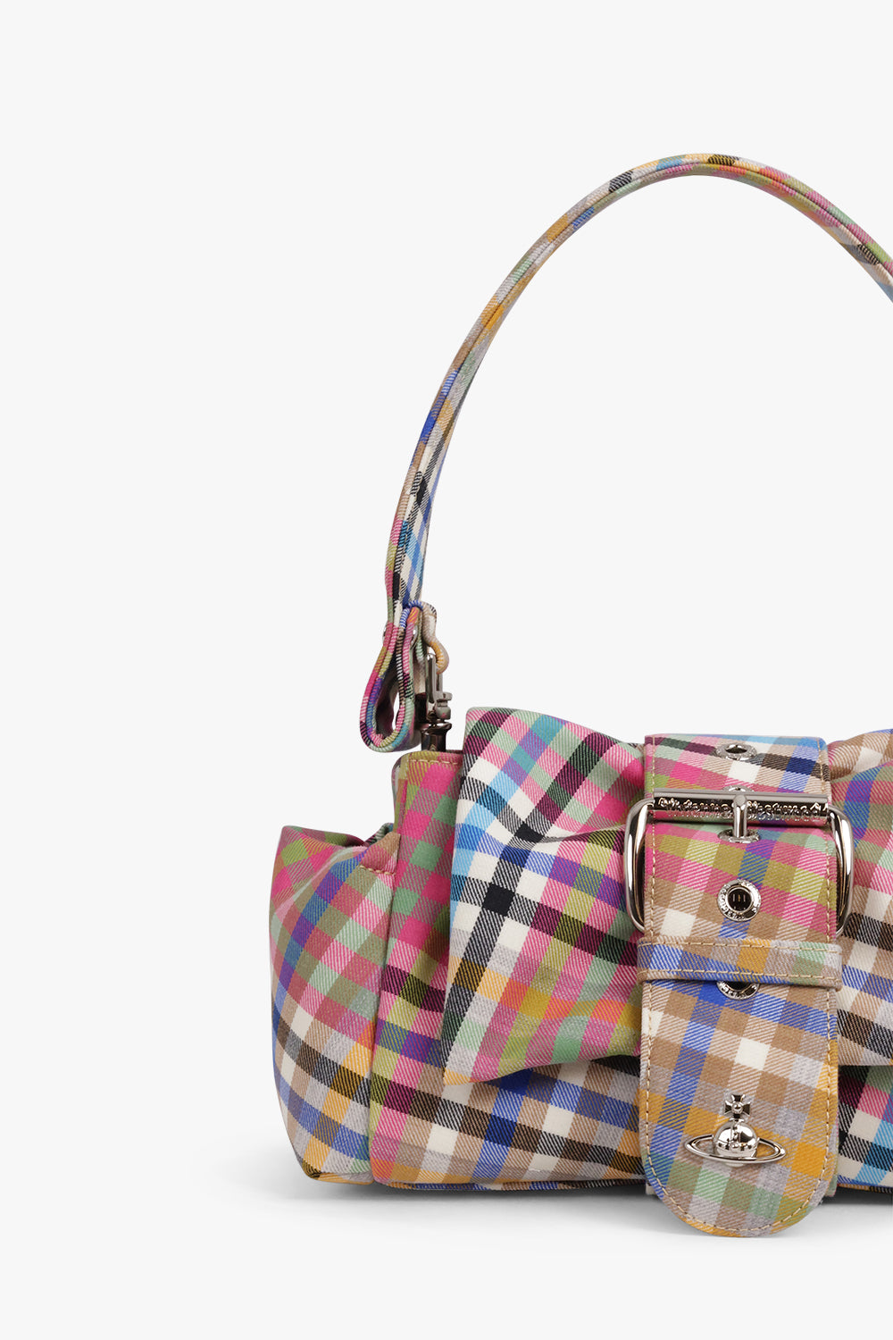 VIVIENNE WESTWOOD BAGS MULTI / Multi Heather Check Hazel Treasure Handbag | Multi