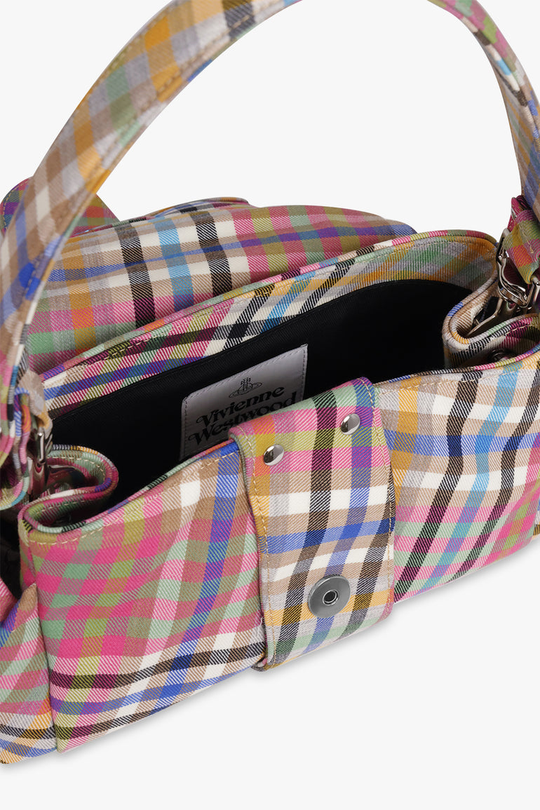 VIVIENNE WESTWOOD BAGS MULTI / Multi Heather Check Hazel Treasure Handbag | Multi