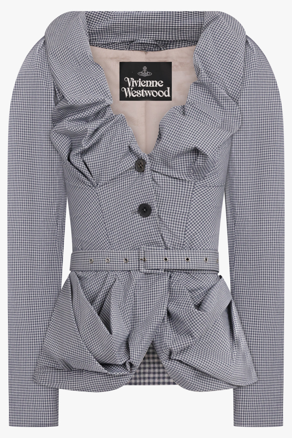 VIVIENNE WESTWOOD RTW Kendall Blazer | Gingham Grey