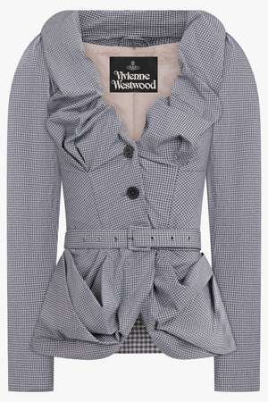 VIVIENNE WESTWOOD RTW Kendall Blazer | Gingham Grey