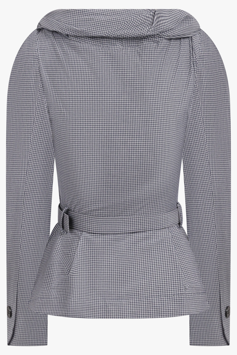 VIVIENNE WESTWOOD RTW Kendall Blazer | Gingham Grey