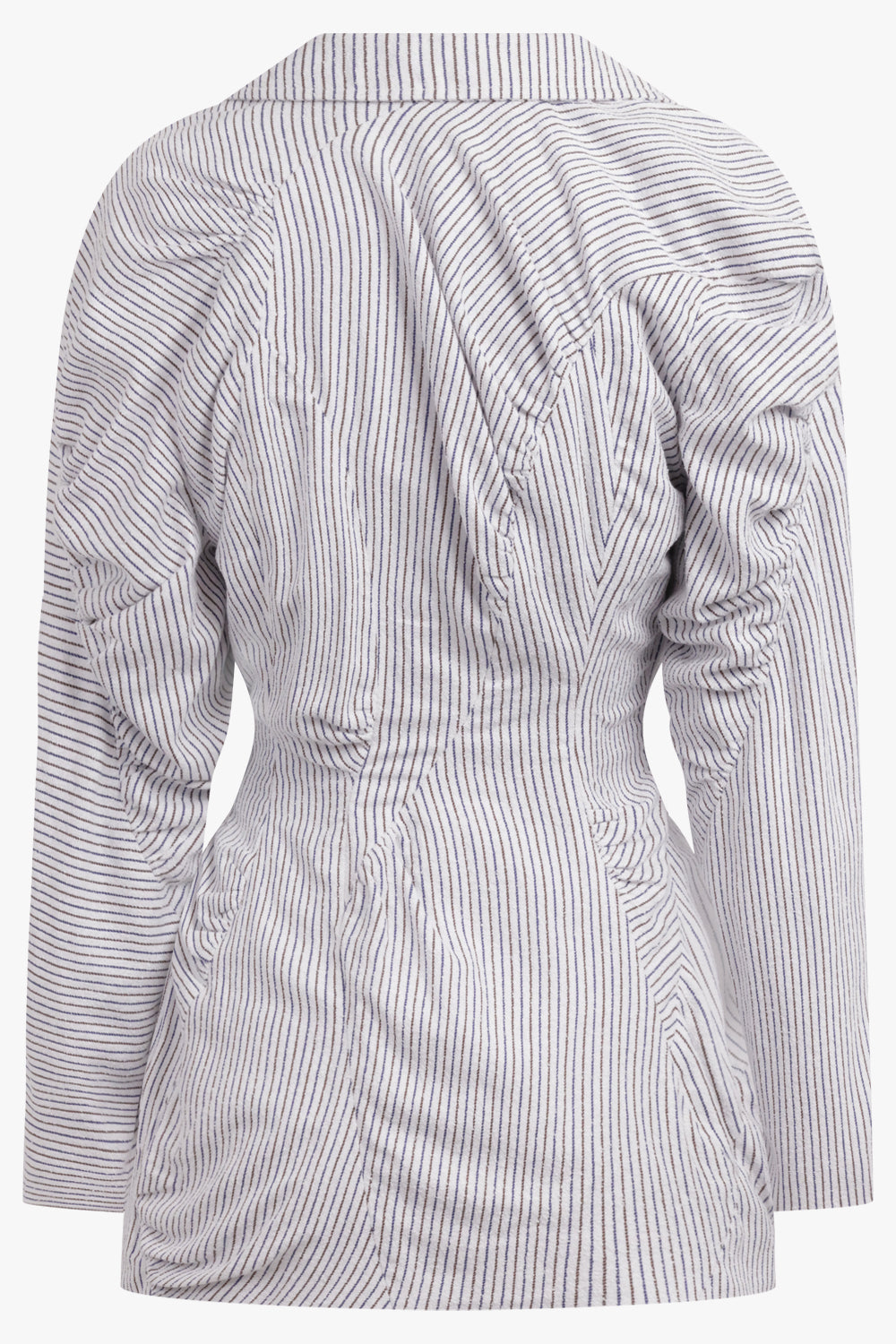 VIVIENNE WESTWOOD RTW Cloud Pinstripe Jacket | Blue/Brown Stripe