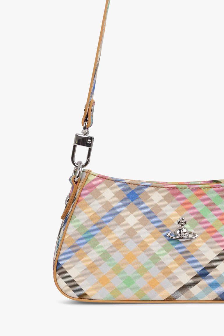 VIVIENNE WESTWOOD BAGS MULTI / Multi Heather Check Tasha Shoulder Bag | Multi