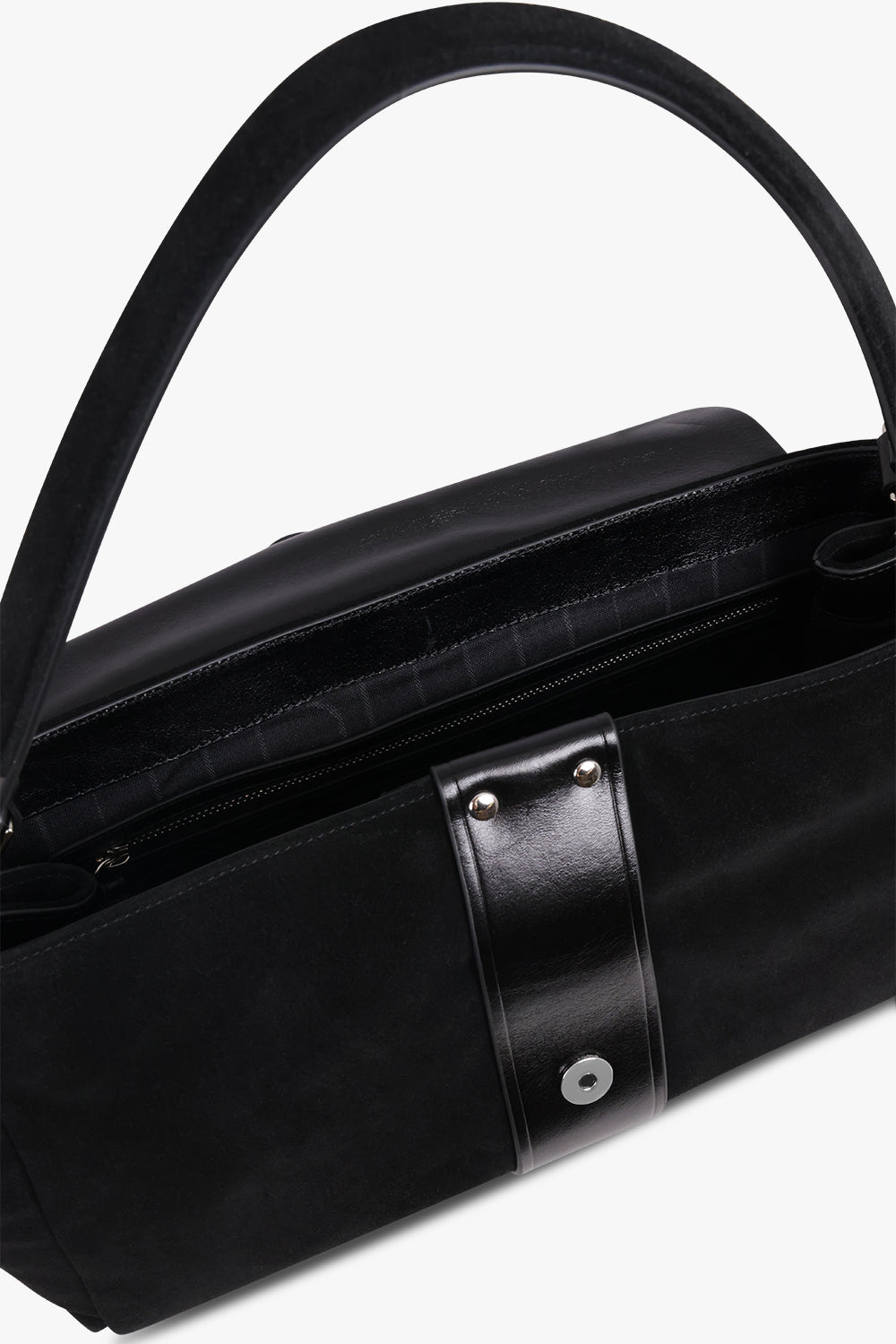 VIVIENNE WESTWOOD BAGS BLACK / Black XL Hazel Suede Treasure Handbag | Black