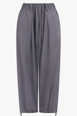 Y-3 RYW Pinstripe Sport Uniform Wide-Leg Trouser | Granit/Black