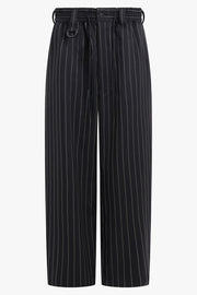 Y-3 RYW Pinstripe Sport Uniform Wide-Leg Trouser | Black