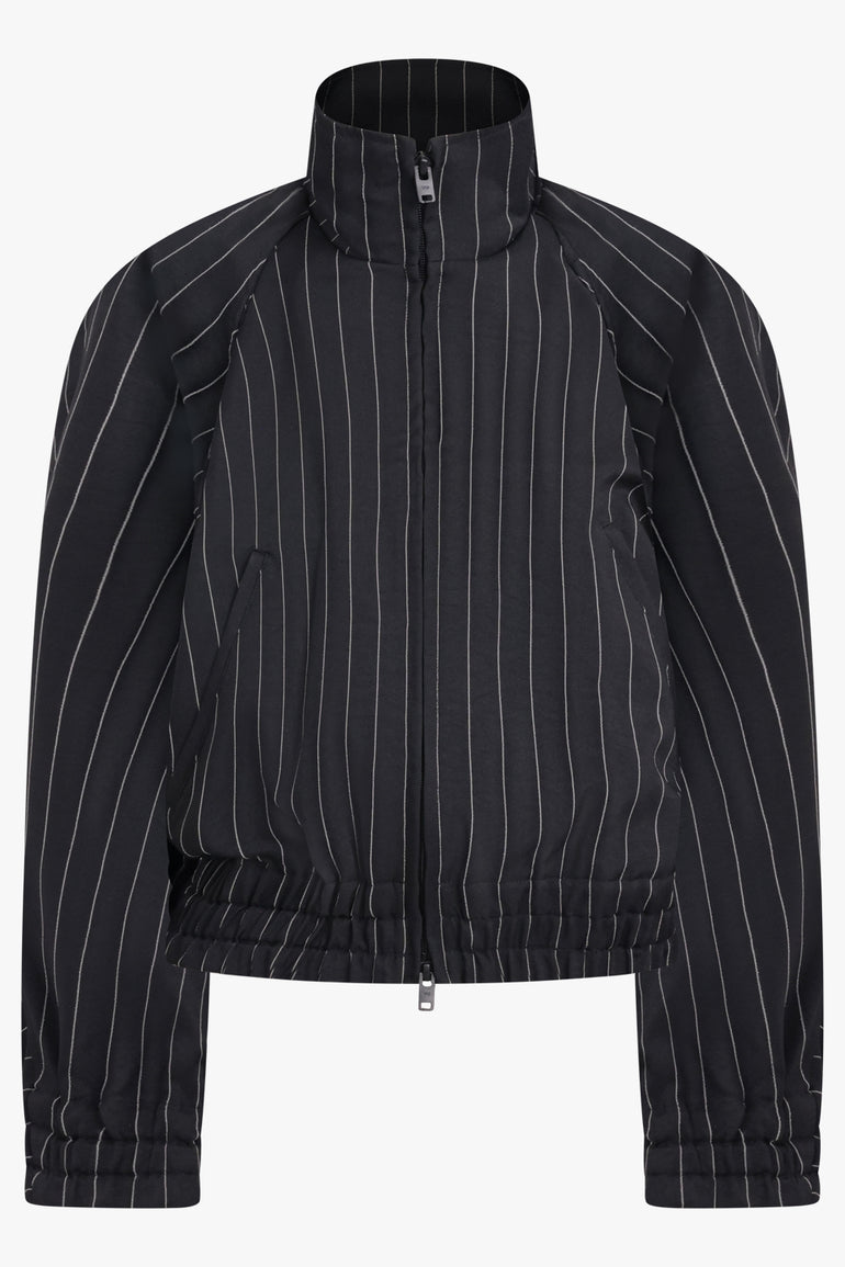 Y-3 RYW Pinstripe Sport Uniform Blouson Jacket | Black