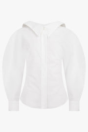 GIVENCHY RTW Slashed Silk Shirt | White
