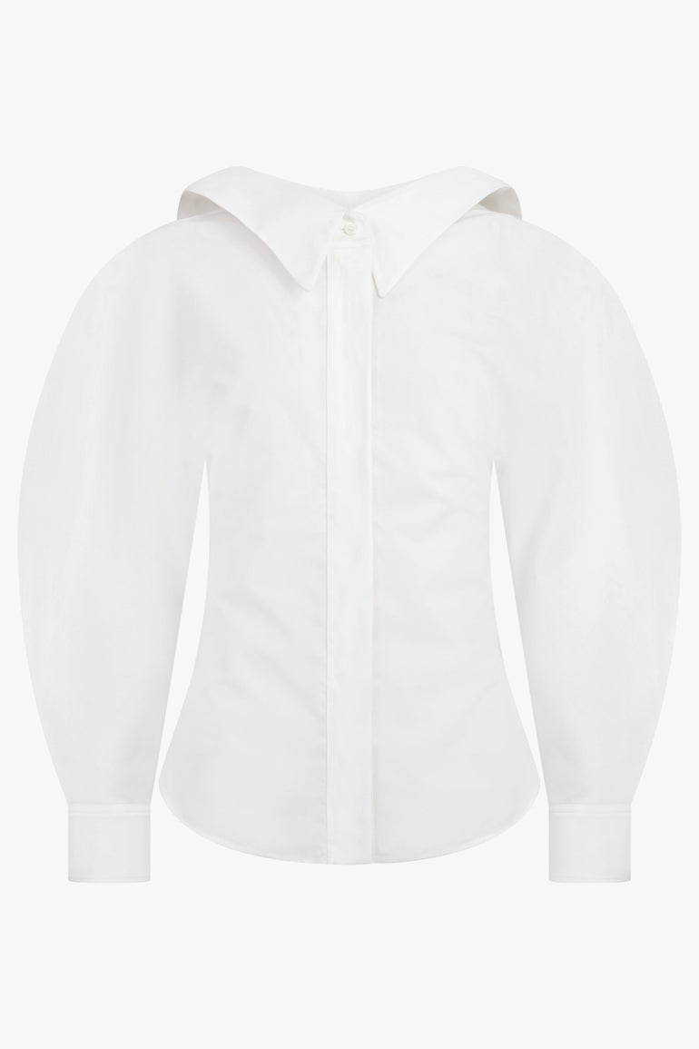GIVENCHY RTW Slashed Silk Shirt | White