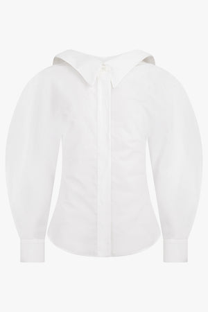 GIVENCHY RTW Slashed Silk Shirt | White
