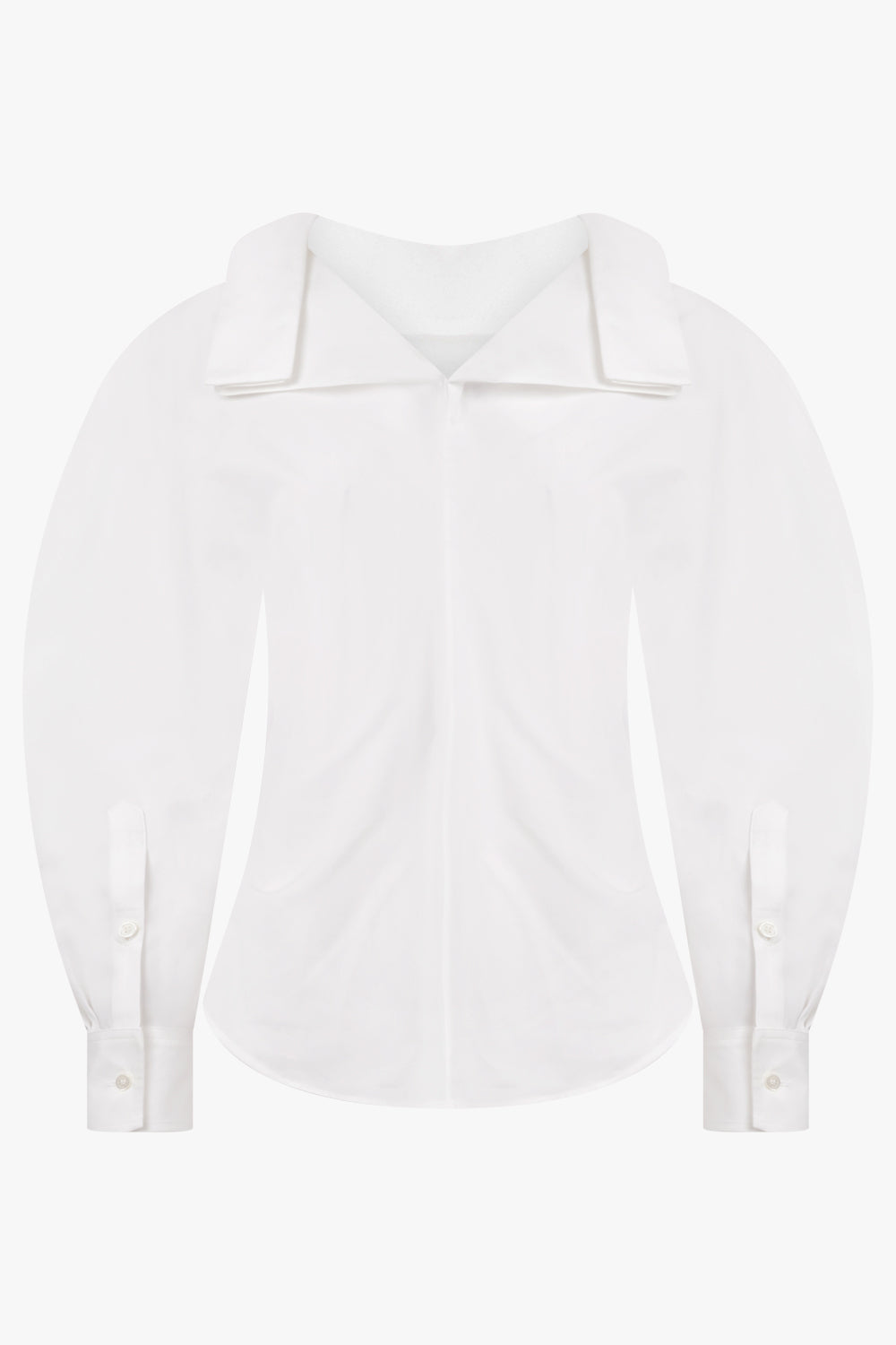 GIVENCHY RTW Slashed Silk Shirt | White