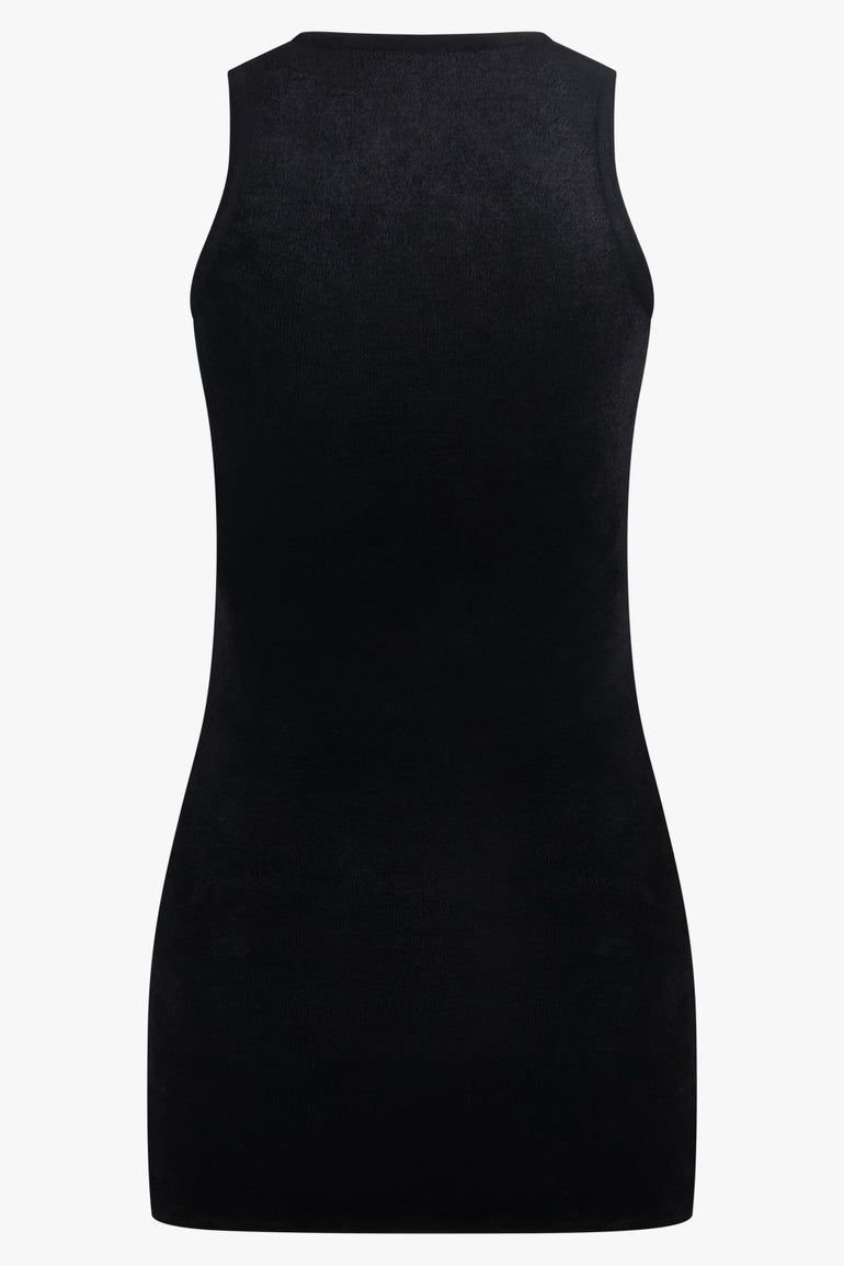 PHOEBE PHILO RTW BLACK / Black / XS Chenille Knit Vest | Black
