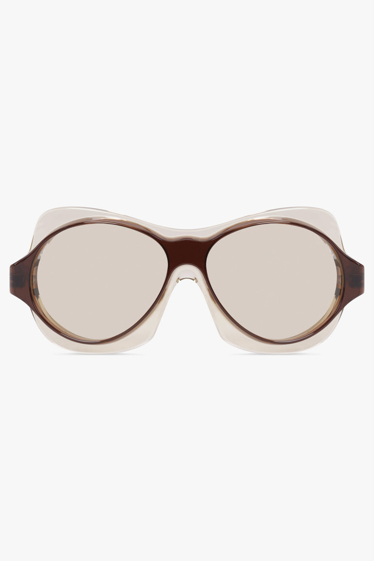 PHOEBE PHILO SHOES BROWN / Cognac Cookie Sunglasses | Cognac