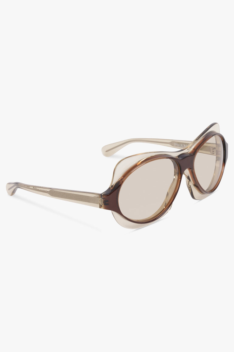 PHOEBE PHILO SHOES BROWN / Cognac Cookie Sunglasses | Cognac