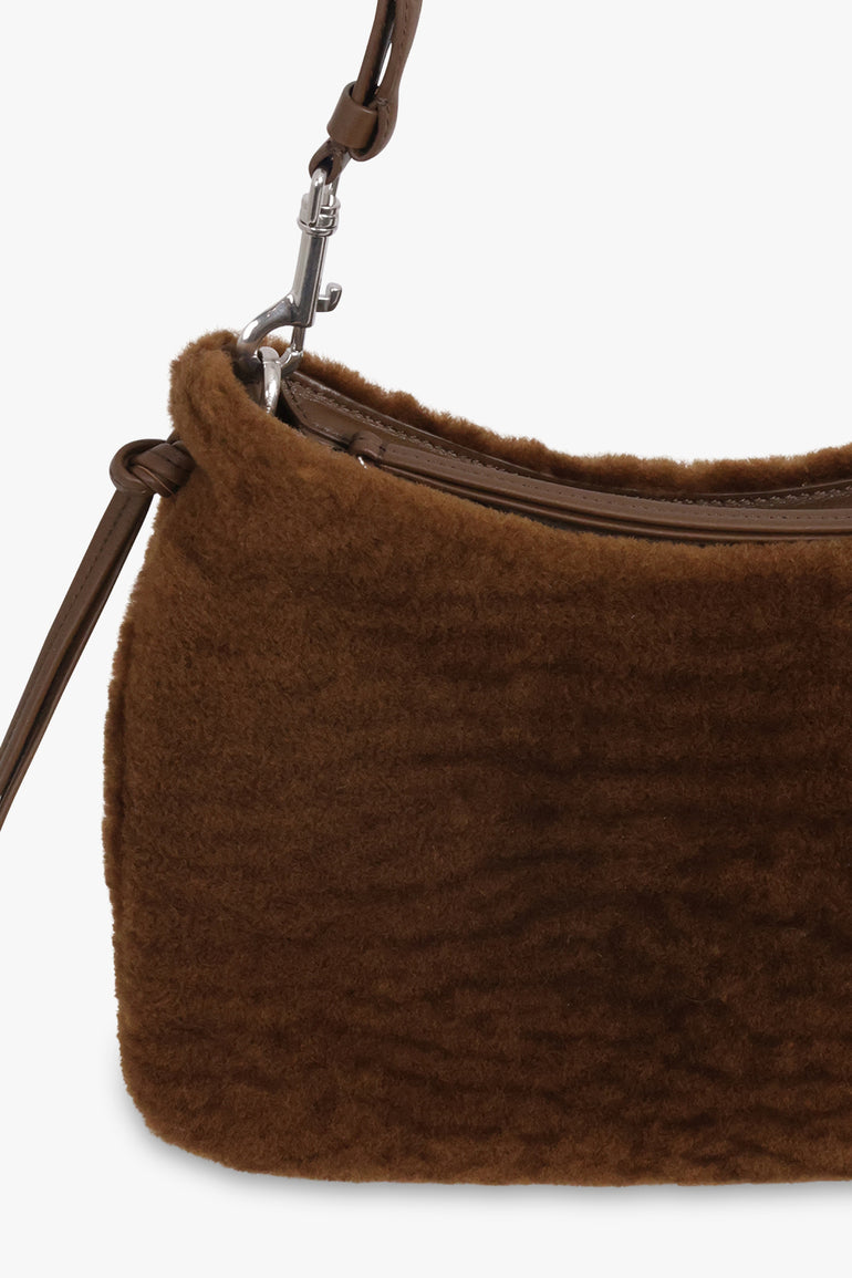 PHOEBE PHILO SHOES BROWN / Green Ginger Gig Shearling Shoulder Bag | Green Ginger