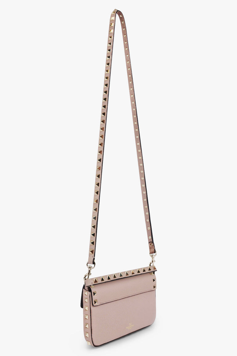 VALENTINO BAGS PINK ROCKSTUD POUCH | POUDRE