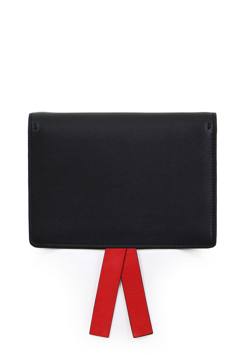 VALENTINO BAGS BLACK V RING CROSSBODY BAG BLACK