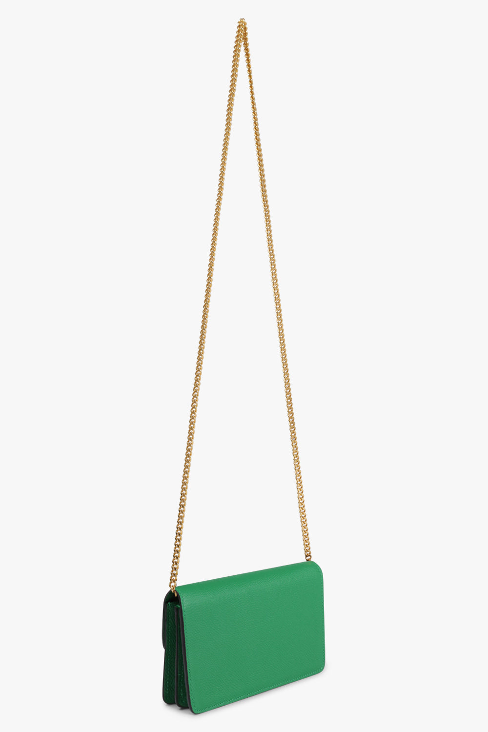 VALENTINO BAGS GREEN VRING SIGNATURE WALLET ON CHAIN | GEA GREEN