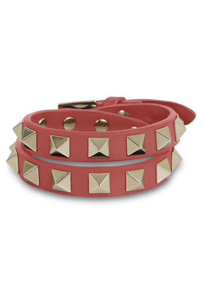 VALENTINO ROCKSTUD WRAP LEATHER CUFF GINGER BREAD NEW SEASON