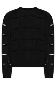 VALENTINO RTW MAGLIA CUTOUT KNIT | BLACK