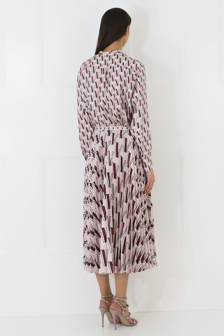 VALENTINO RTW V LOGO BLOUSE L/S POUDRE