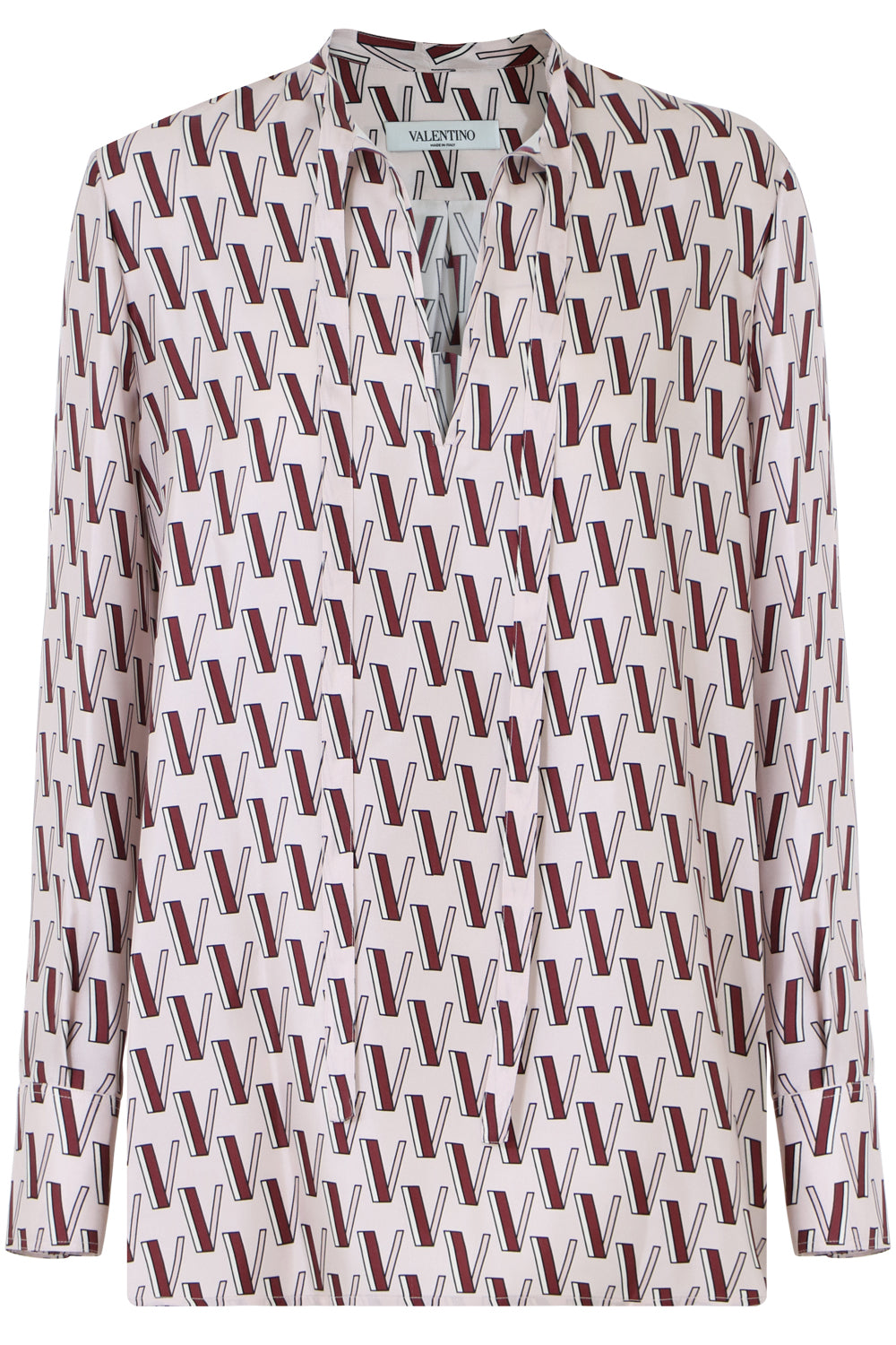 VALENTINO RTW V LOGO BLOUSE L/S POUDRE