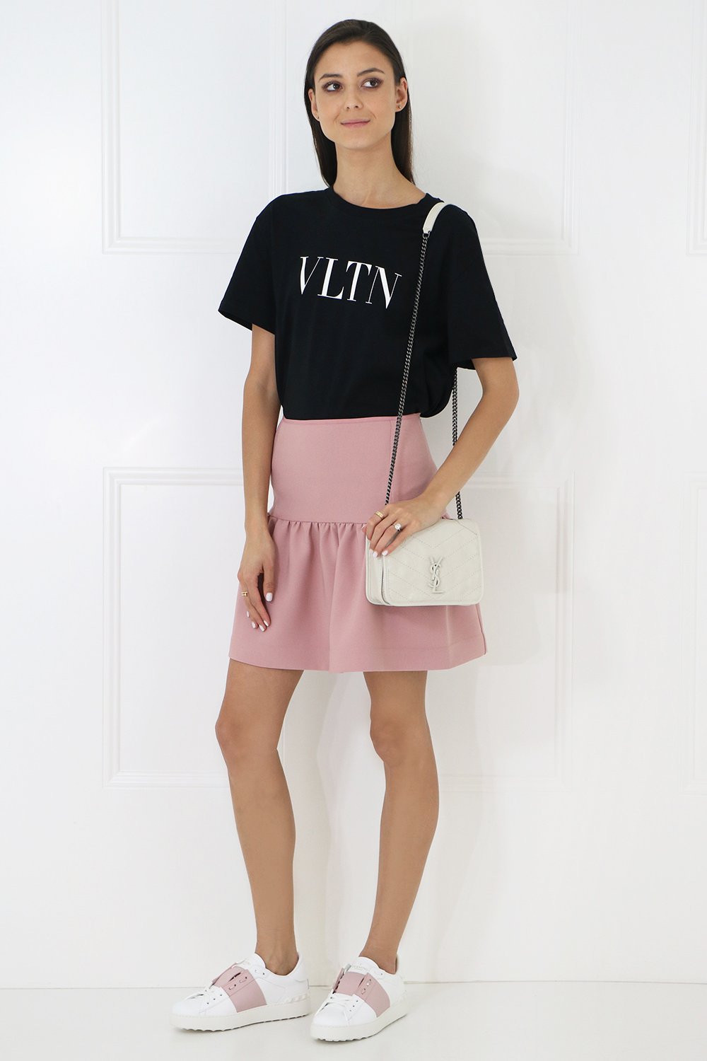 VALENTINO RTW VLTN LOGO T-SHIRT BLACK