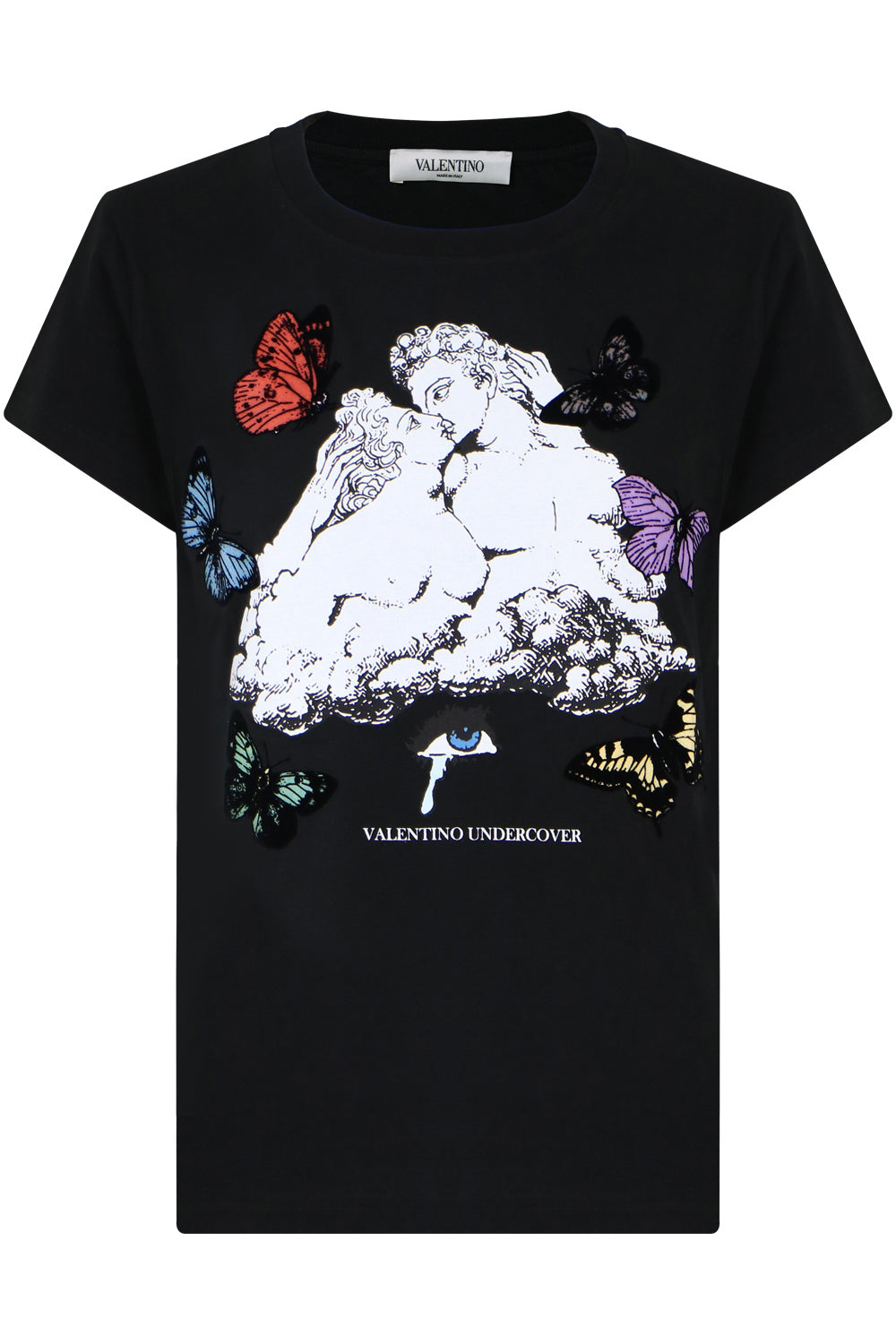 VALENTINO RTW X UNDERCOVER BUTTERFLY T-SHIRT S/S BLACK