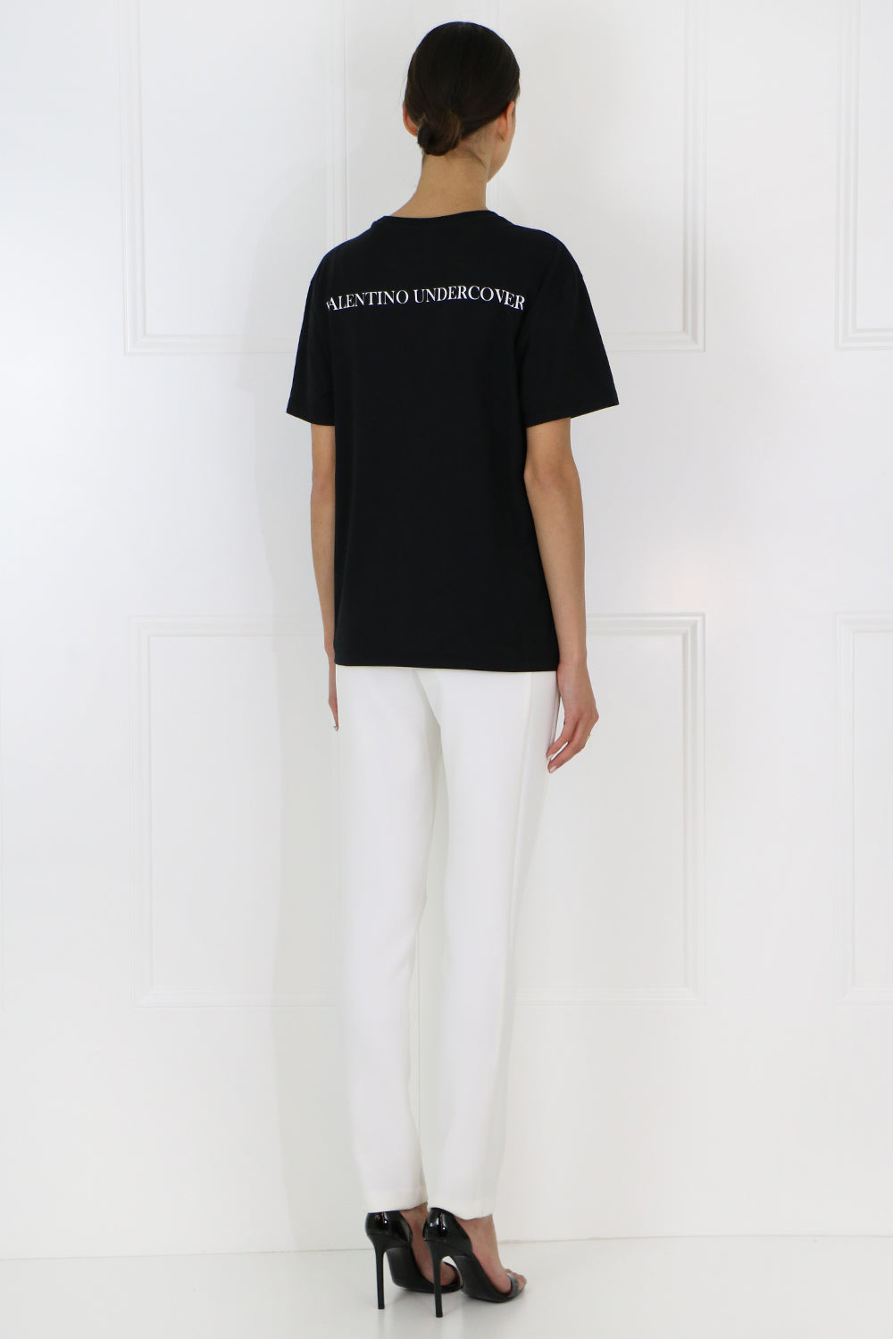 VALENTINO RTW X UNDERCOVER LACE BUTTERFLY T-SHIRT S/S BLACK