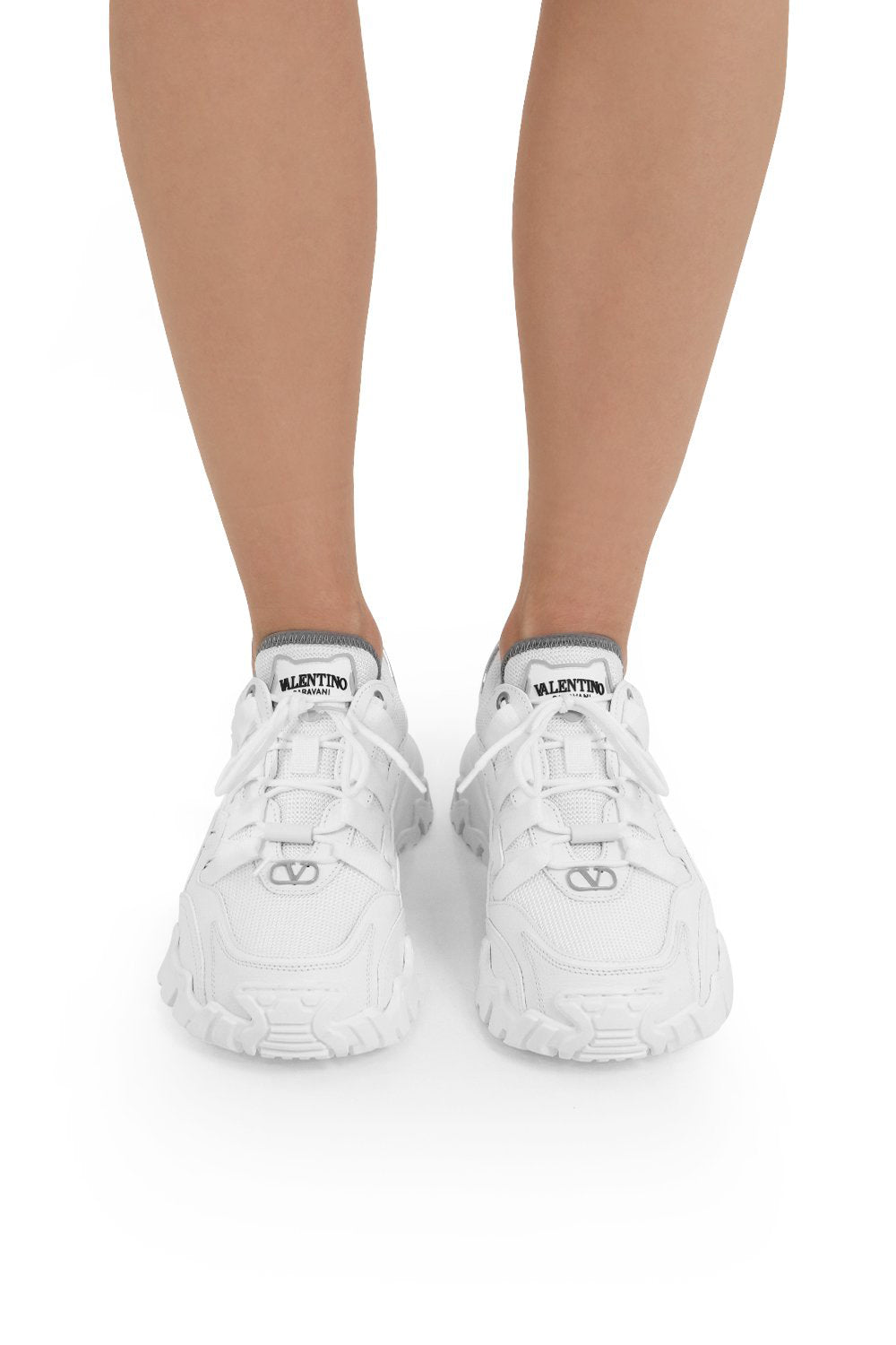 VALENTINO SHOES LOGO CLIMBER SNEAKERS WHITE