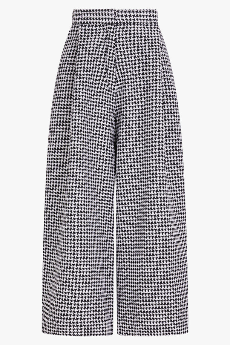 VIKTOR & ROLF RTW Room For A Queen Culotte Pant | Houndstooth Black