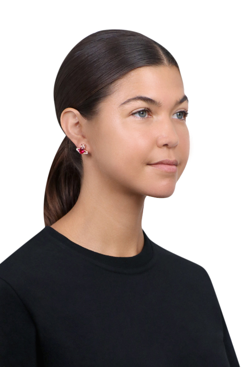 VIVIENNE WESTWOOD Accessories MULTI ARIELLA EARRINGS | PINK GOLD/RUBY