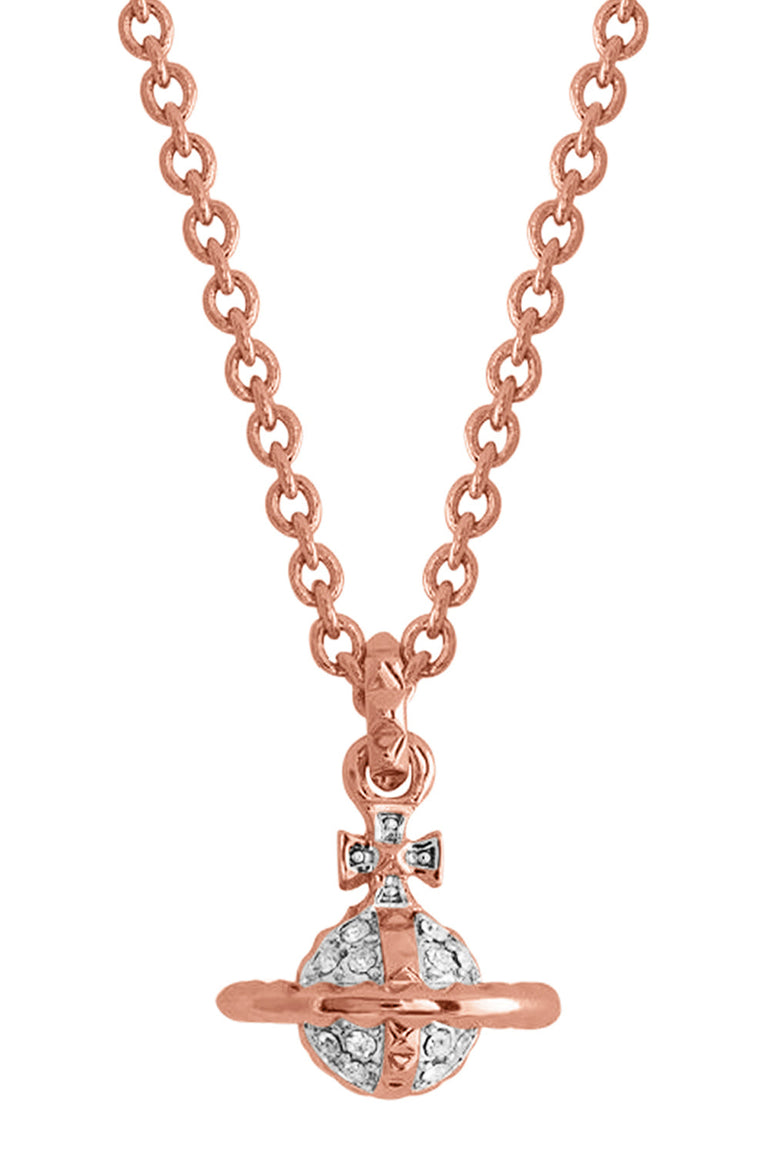 VIVIENNE WESTWOOD Accessories PINK MAYFAIR SMALL ORB PENDANT | PINK GOLD