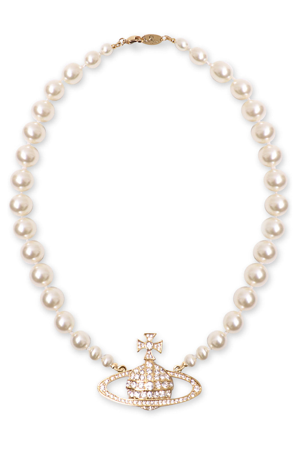 VIVIENNE WESTWOOD ACCESSORIES GOLD PEARL BAS RELIEF CHOKER | GOLD