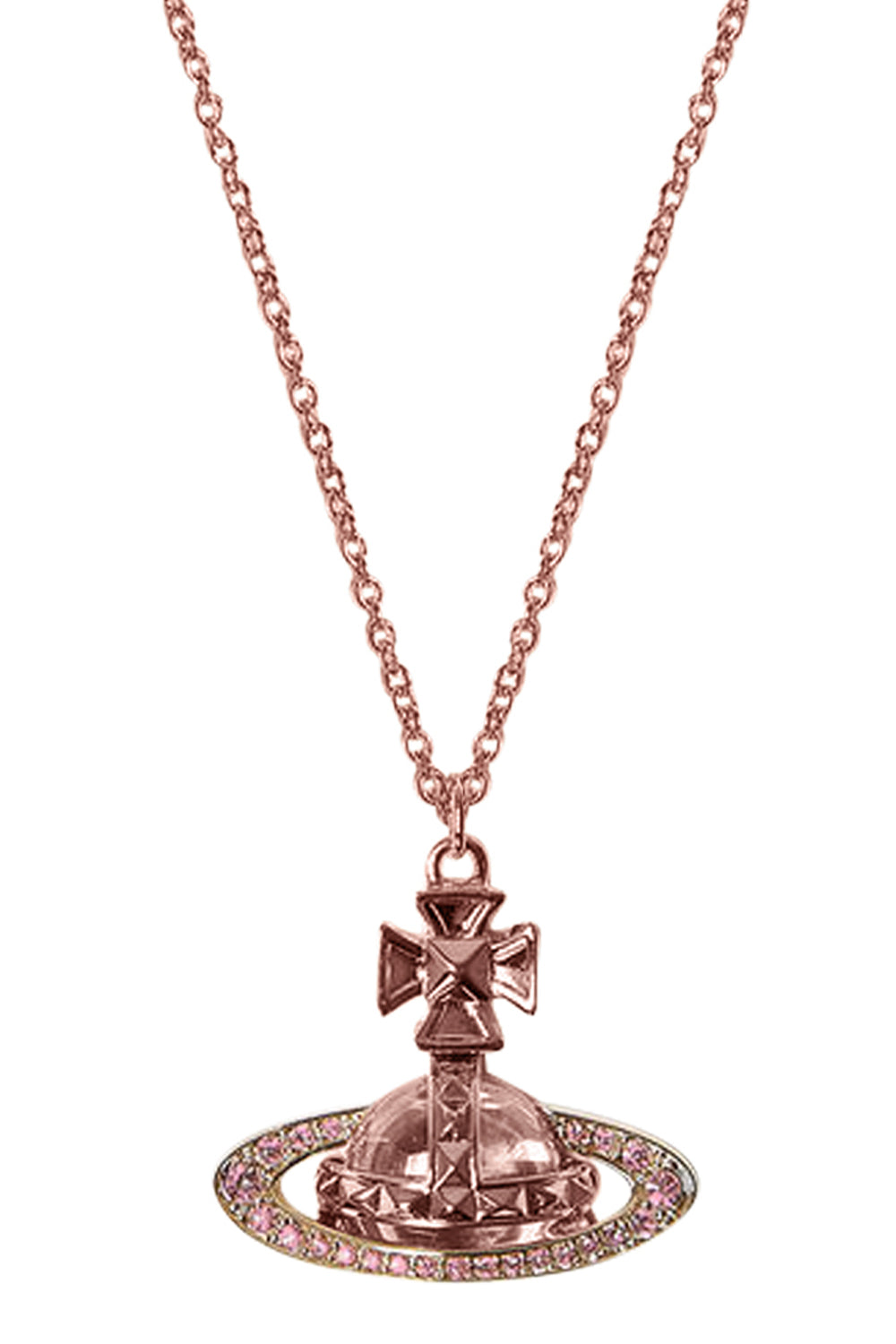 VIVIENNE WESTWOOD Accessories MULTI PINA SMALL BAS RELIEF PENDANT | PINK GOLD/ROSE