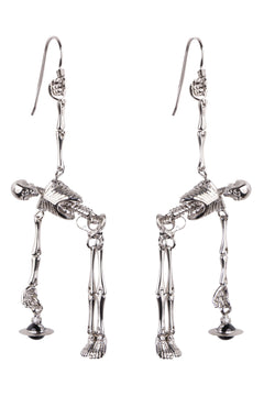VIVIENNE WESTWOOD JEWELLERY SILVER / Silver Skeleton Earrings | Silver