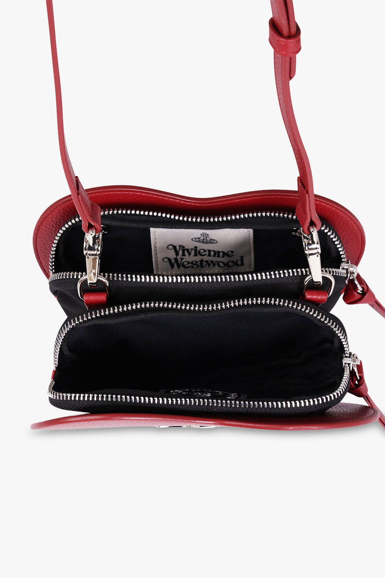 VIVIENNE WESTWOOD BAGS Red Louise Heart Crossbody Bag | Red/Silver