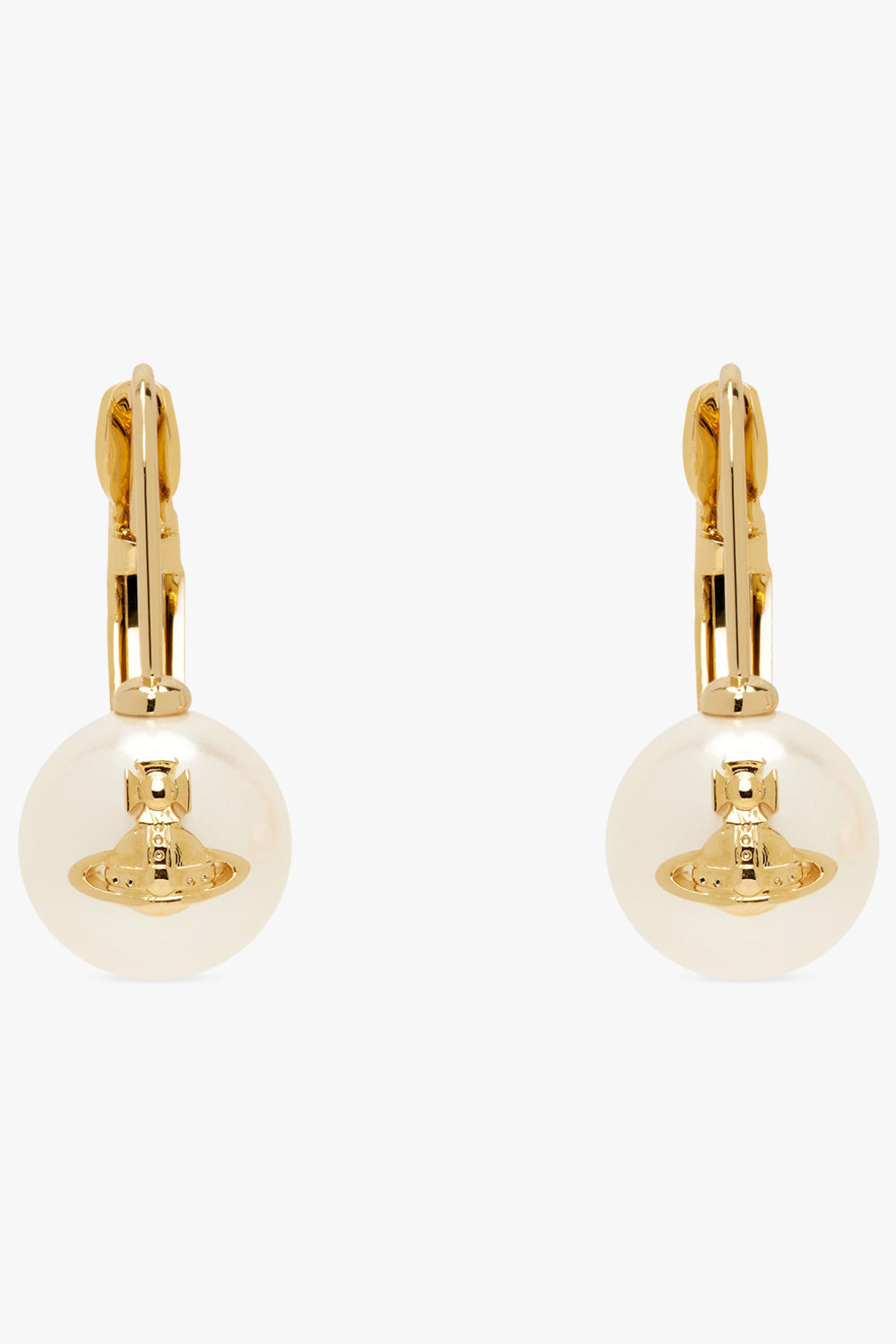 VIVIENNE WESTWOOD JEWELLERY GOLD / White/Gold Gia Drop Earrings | White/Gold