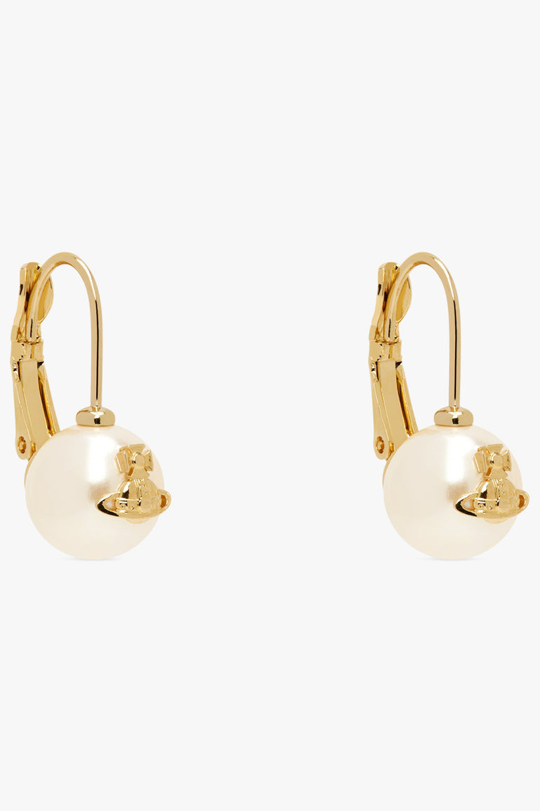 VIVIENNE WESTWOOD JEWELLERY GOLD / White/Gold Gia Drop Earrings | White/Gold