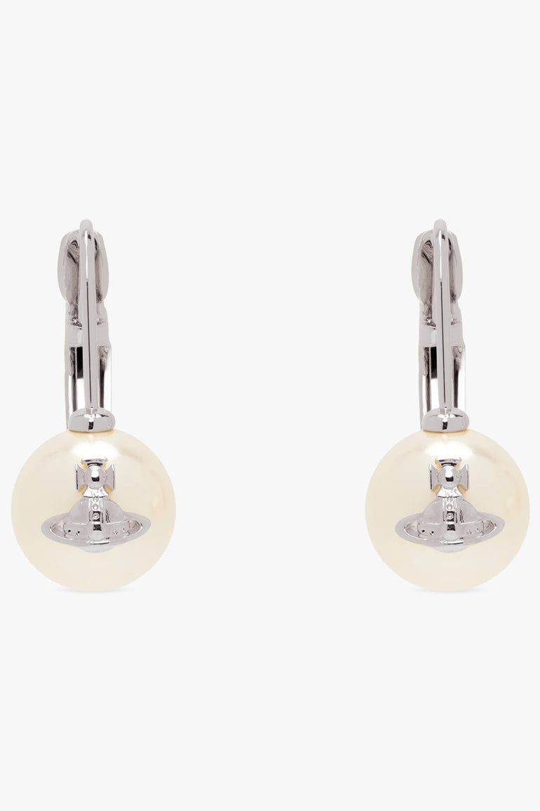 VIVIENNE WESTWOOD JEWELLERY SILVER / White/Silver Gia Drop Earrings | White/Silver
