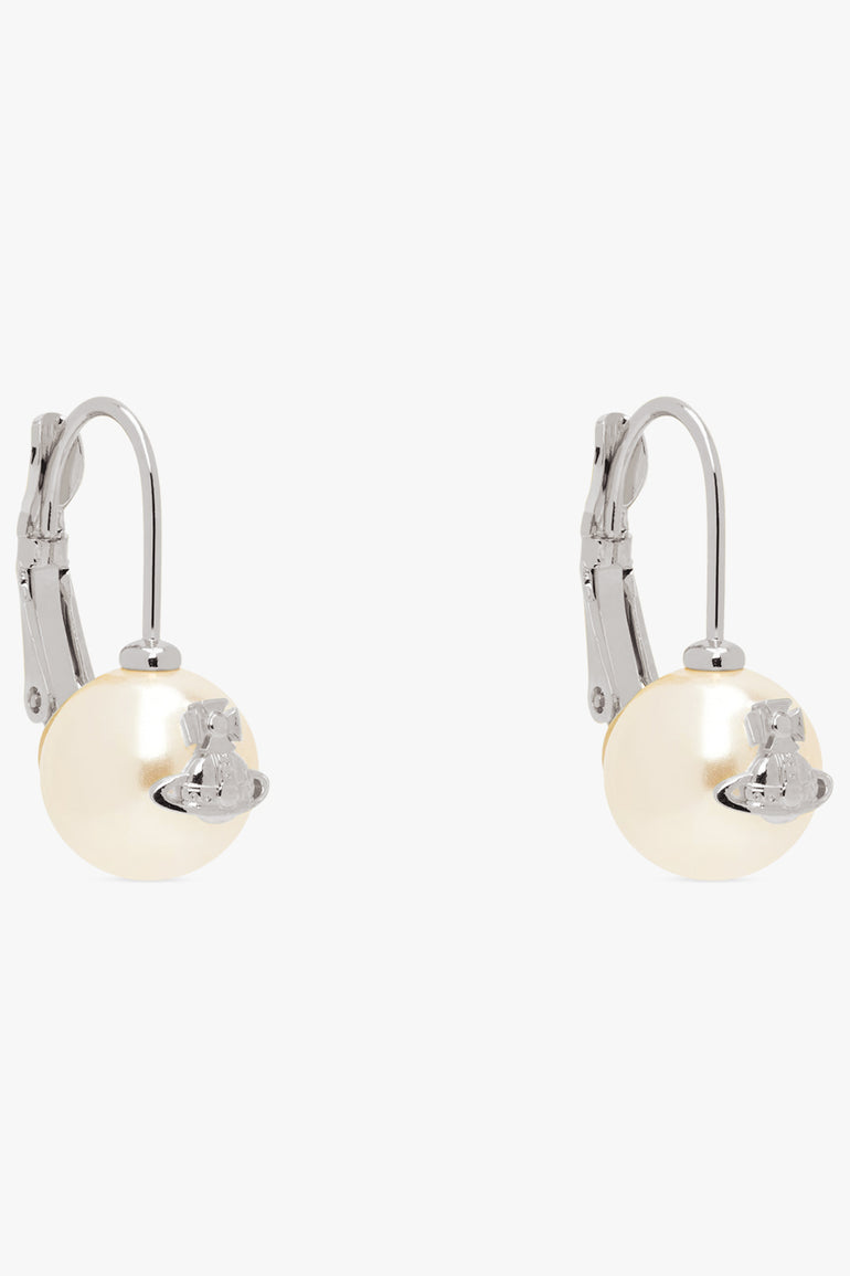 VIVIENNE WESTWOOD JEWELLERY SILVER / White/Silver Gia Drop Earrings | White/Silver